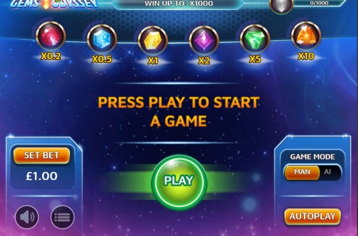 Spielen Sie Gems Odyssey Slot und gewinnen Sie bis x1000 